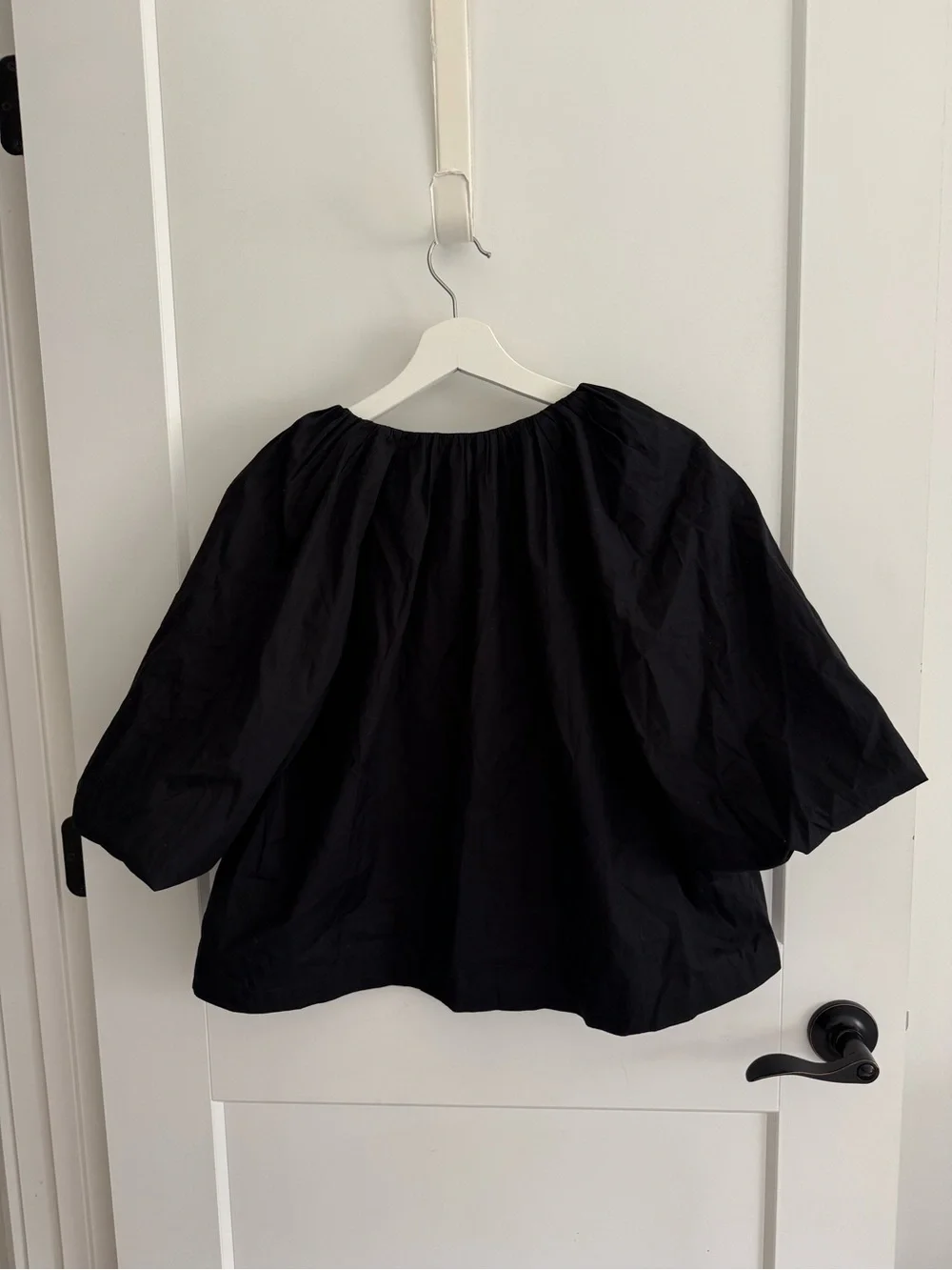 Madewell Bubble Sleeve Top‎ in Black